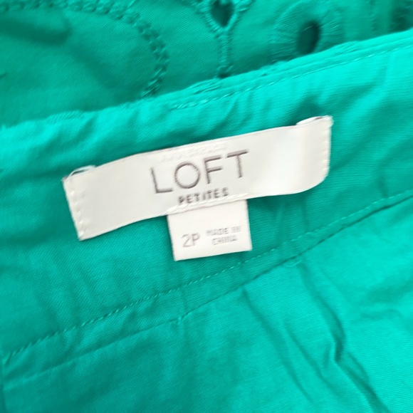 🌴 LOFT Green Eyelet Embroidered Pencil Skirt - Picture 6 of 7